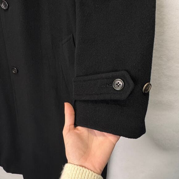 Comme Des Garcons Homme Plus Wool Black Overcoat Size L Minimalist Designer - Picture 6 of 9